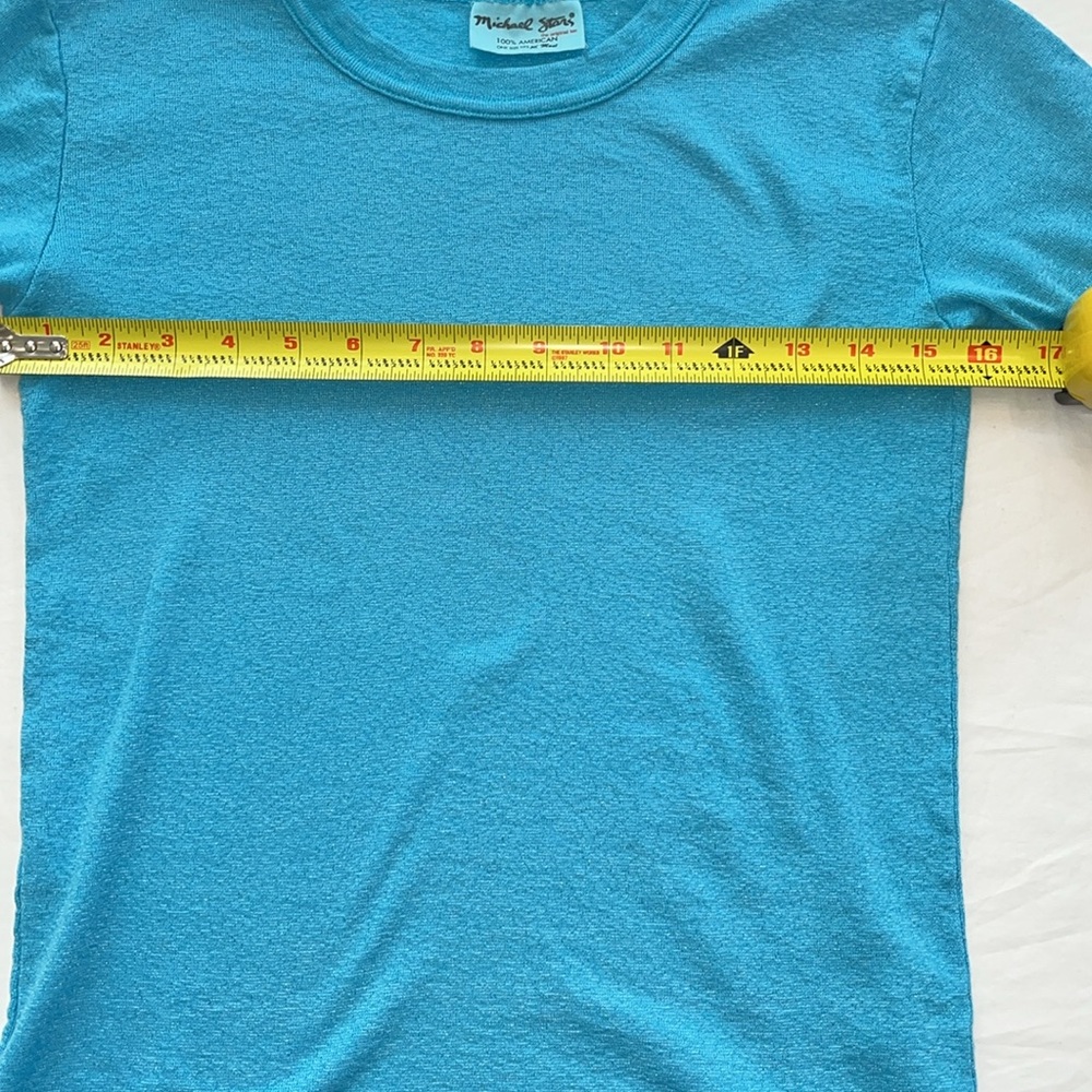 Michael Stars Elsa blue 3/4 sleeve pullover crewneck shirt one size fits all - Picture 7 of 9
